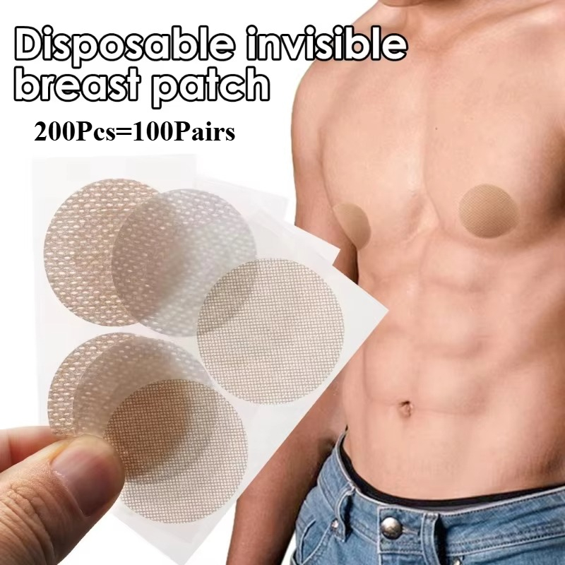 Nipple Cover Pasties - 200pcs 보이지 않는 남자 젖꼭지 커버