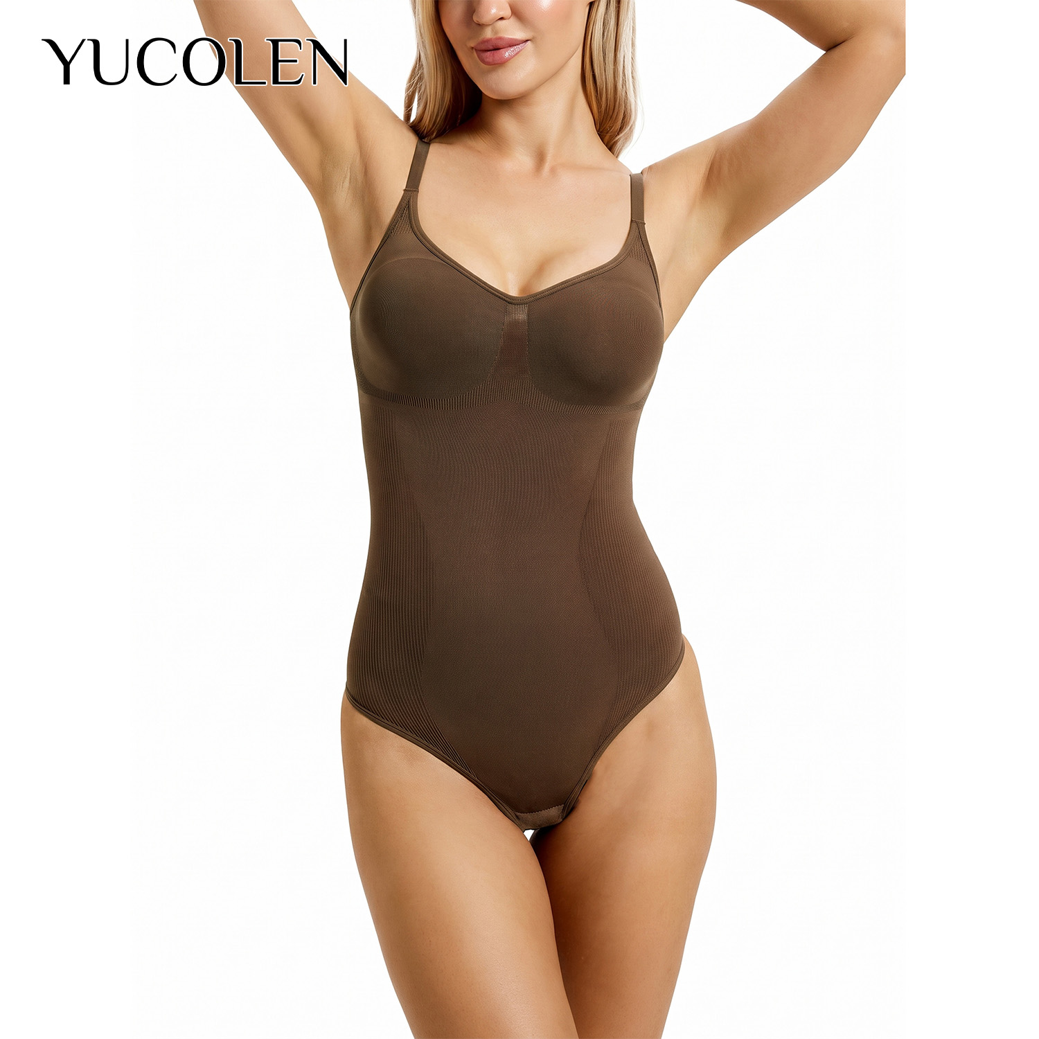 YUCOLEN 여성용 U 넥 끈 팬티 바디 슈트 쉐이프 - Shapewear Bodysuit Firm 리뷰 및 가격