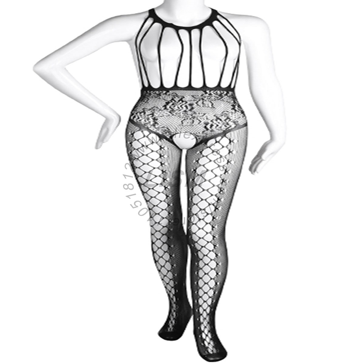 LISM 섹시한 홀터넥 컷아웃 오픈 버스트 바디스타킹, - Bodystocking Fishnet 리뷰 및 가격