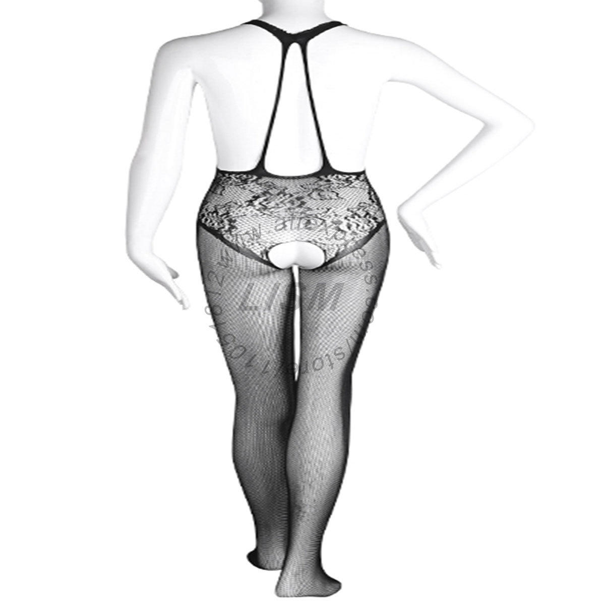 LISM 섹시한 홀터넥 컷아웃 오픈 버스트 바디스타킹, - Bodystocking Fishnet 리뷰 및 가격