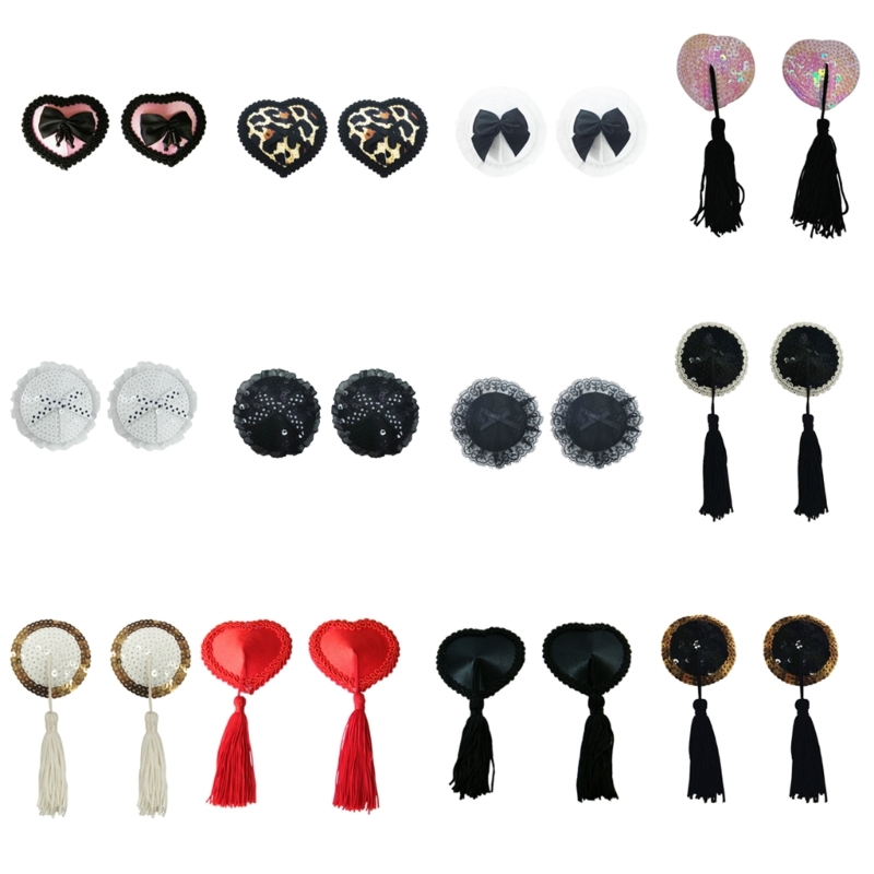 여성 장식 조각 Tassels 젖꼭지 Bowknot 유 - Nipple Cover Pasties 리뷰 및 가격